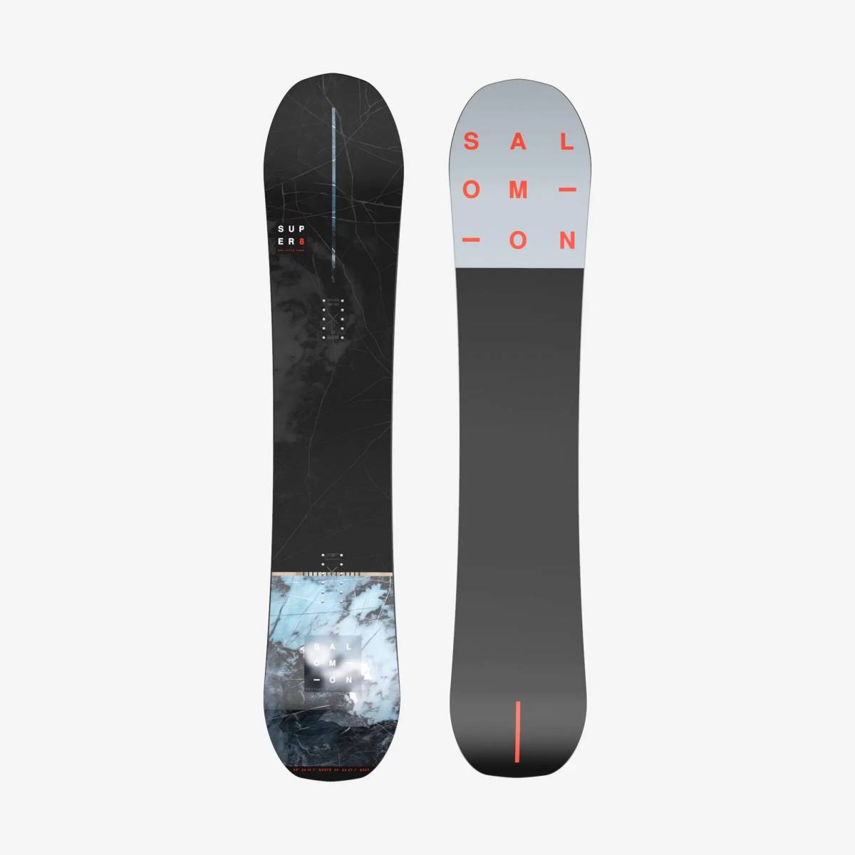 Location Snowboard Freeride pour homme à Val Thorens et Les Ménuires : Planche Snowboard Salomon Super 8